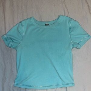 Wild Fable Blue Crop Top Short Sleeve